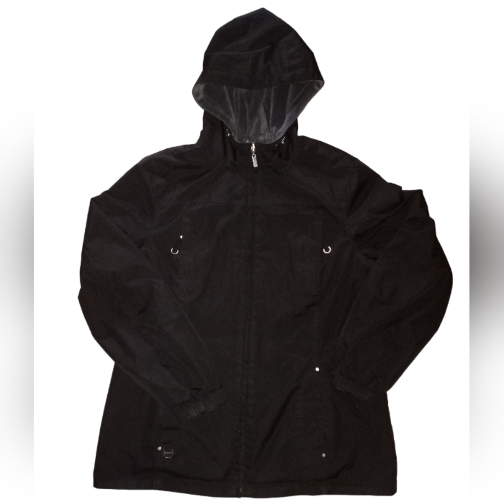 Basic Editions Reversible Black Coat Size Medium